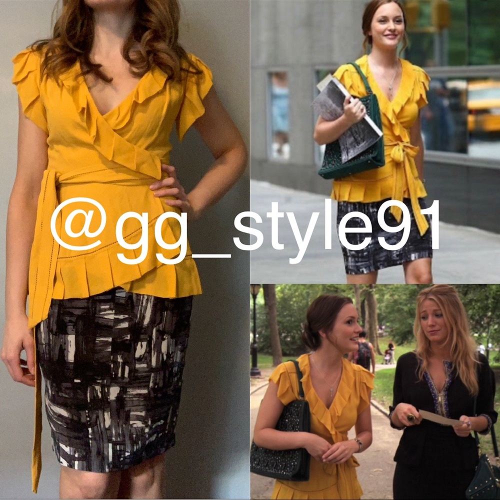 DVF wrap top ASO Gossip Girl